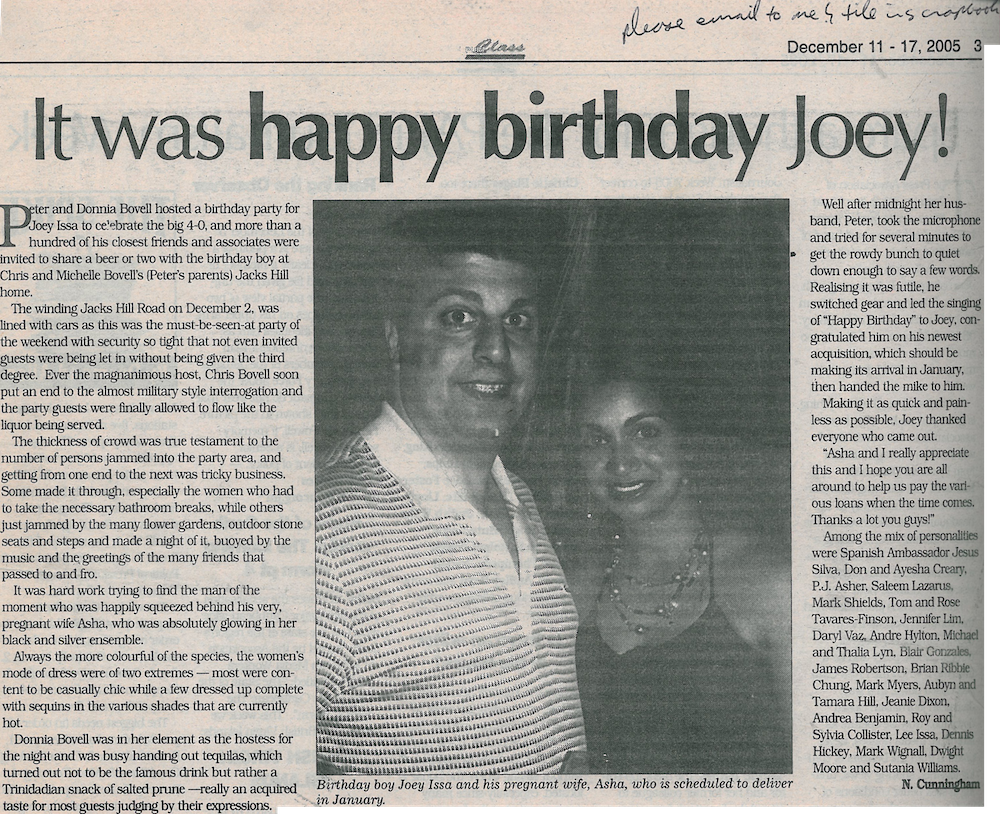 It was Happy Birthday Joey! 