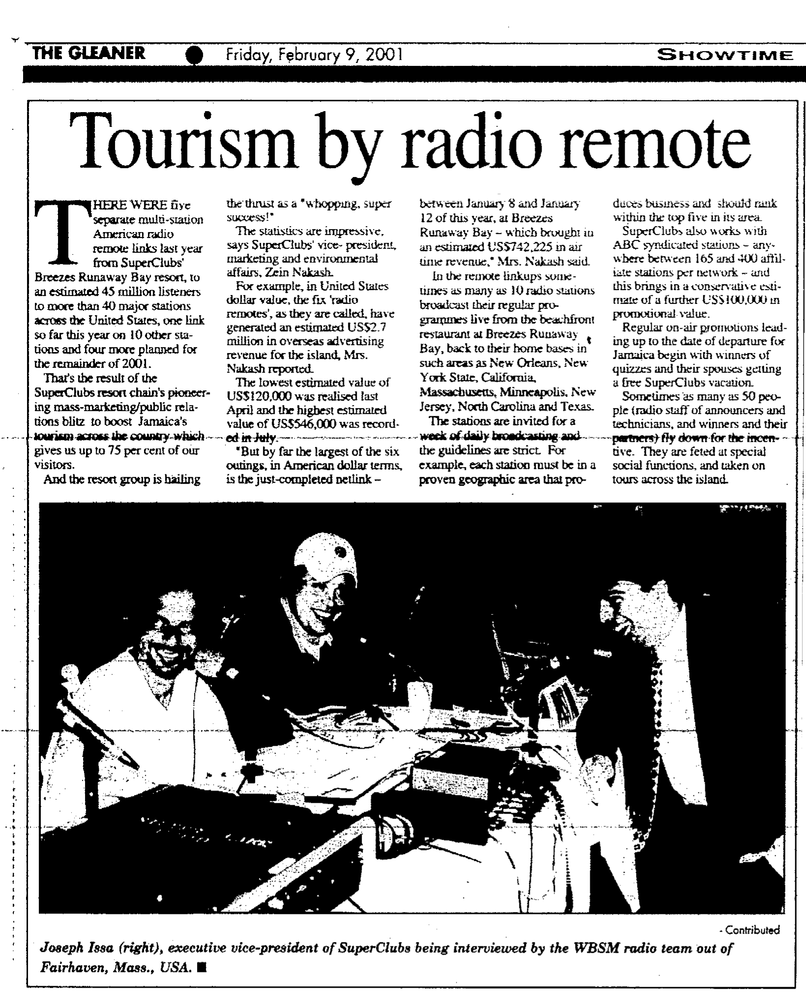 Tourism by radio remote