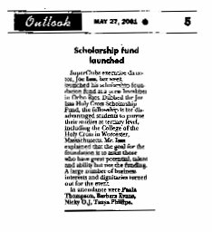 Scholarship fund launched 