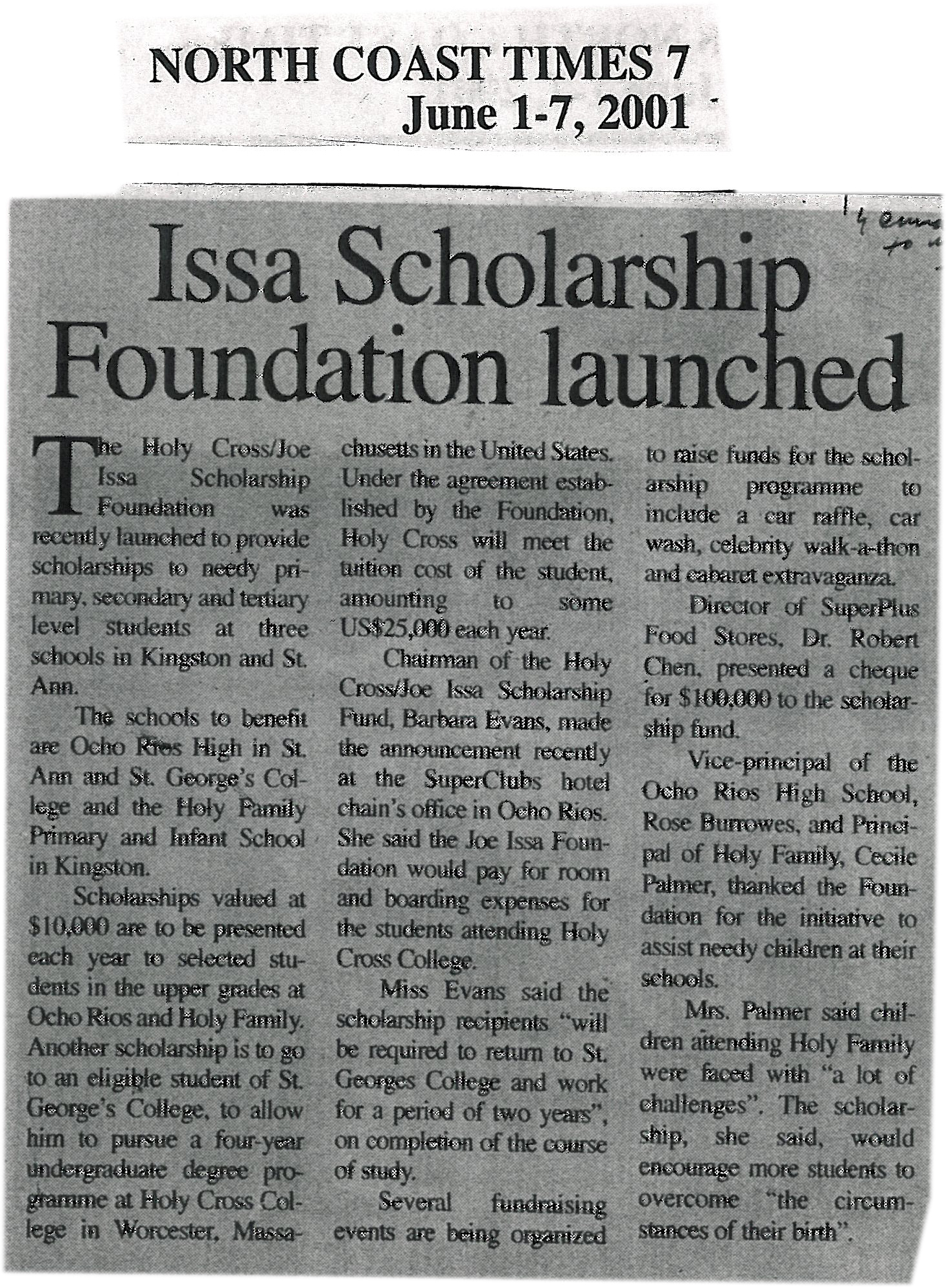 Issa Scholarship Foundation Launched
