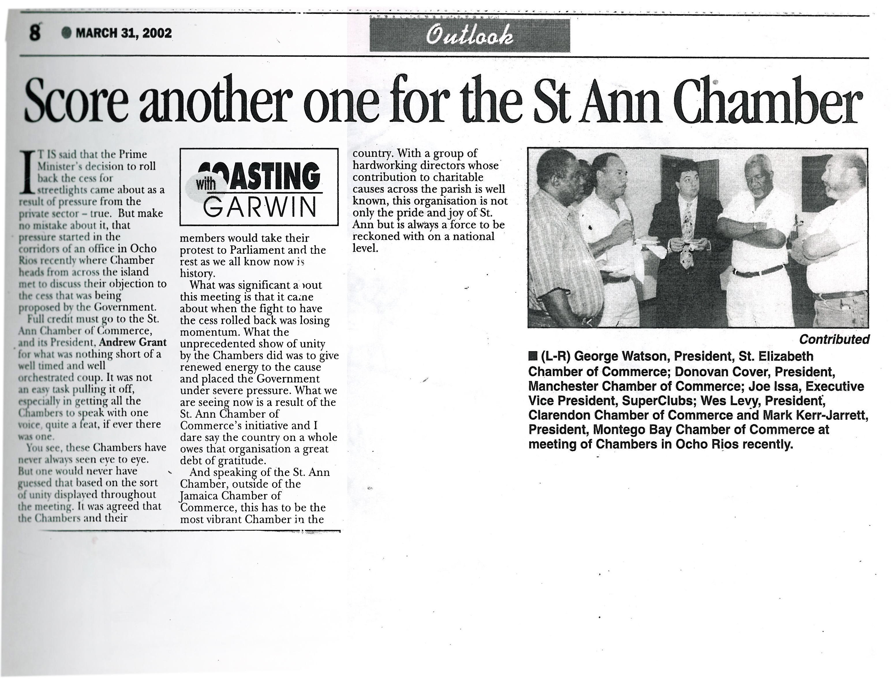 Score another one for the St Ann Chamber