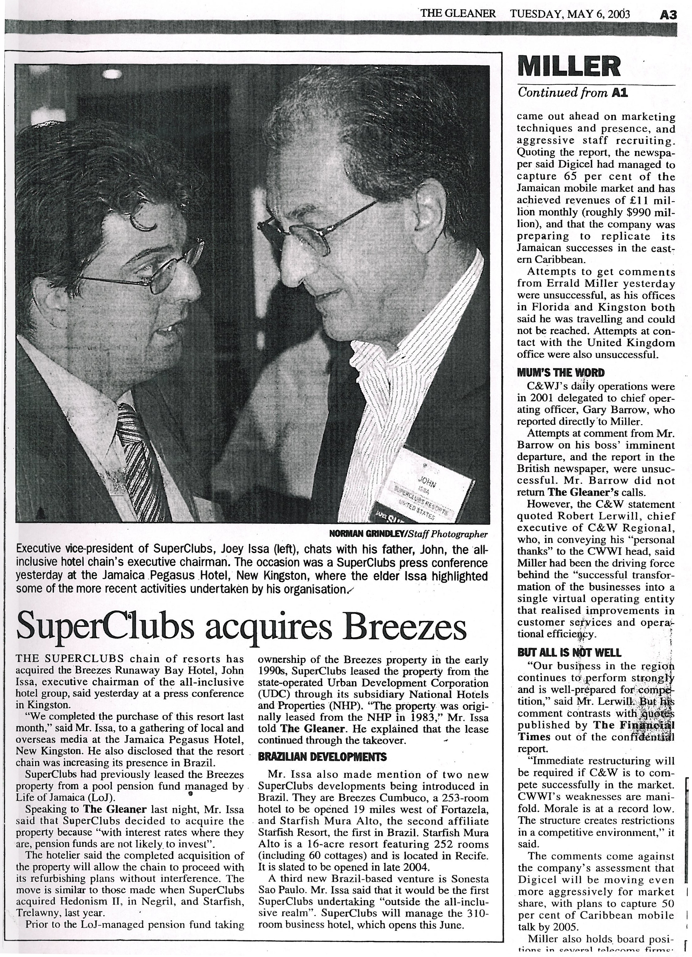 SuperClubs acquires Breezes