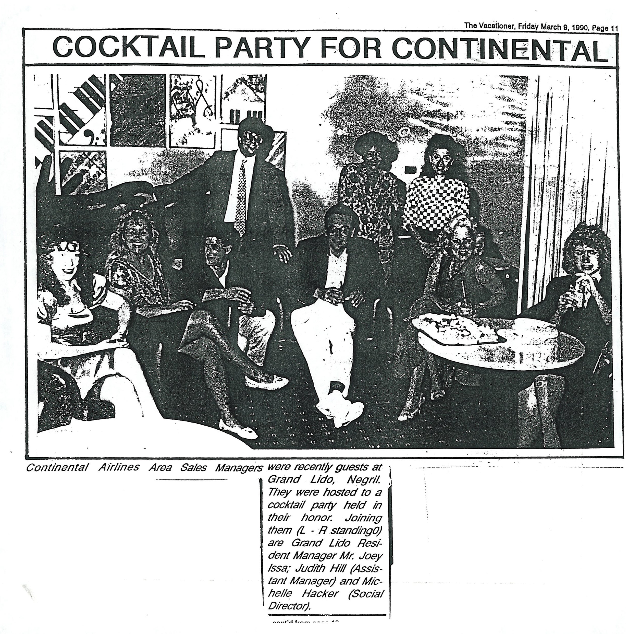 Cocktail party for Continental