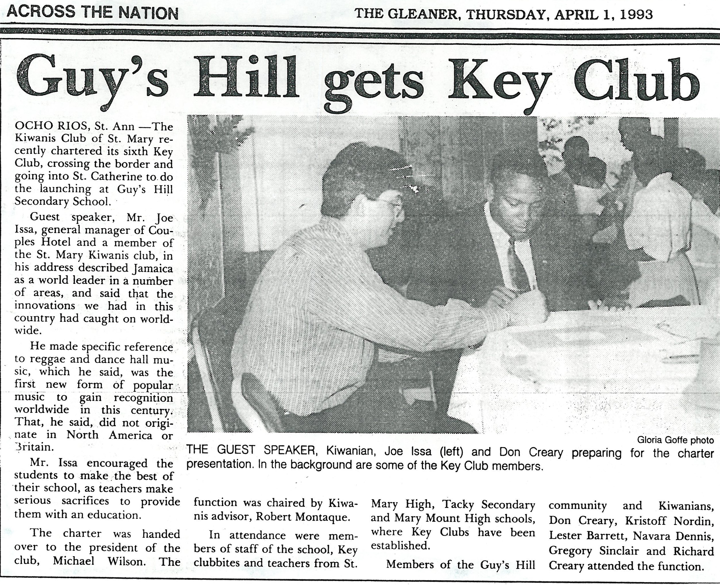 Guy's Hill gets Key Club