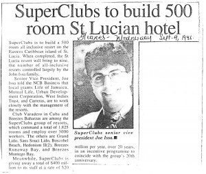 SuperClubs to build 500 room in St. Lucia