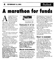 157 - A marathon for funds - The Gleaner - Feb 11, 2001 Joe Joey Joseph Issa Jamaica