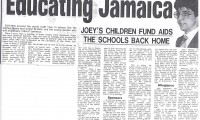 69 - Educating Jamaica - Joey's Children Fund aids the schools back home - The Gleaner - August 4, 1987 Joe Joe